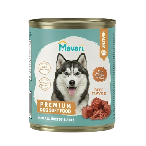 Bag of Haysen House Bells dog food with blue packaging and a picture of a dog
